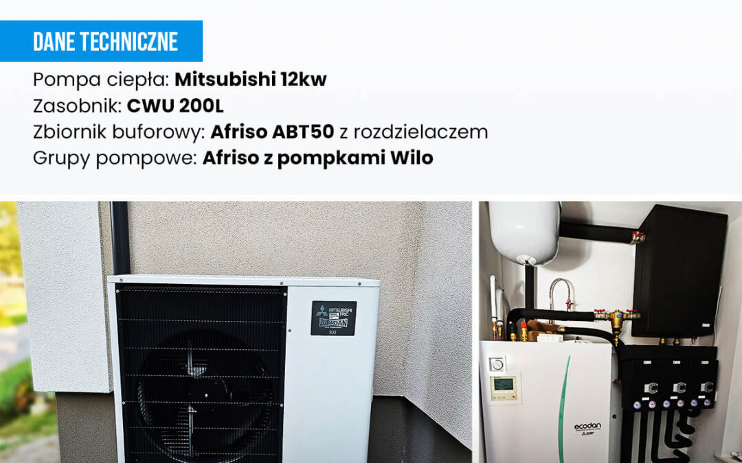 Instalacja pompy ciepła Mitsubishi