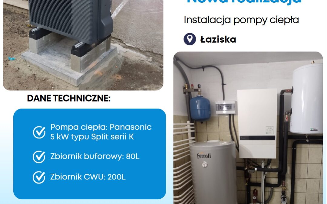Montaż pompy ciepła w Łaziskach
