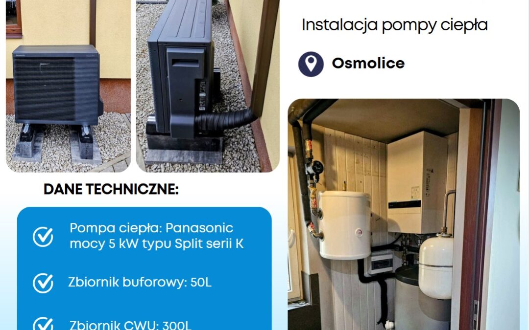 Montaż pompy ciepła w Osmolicach