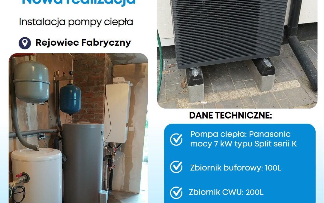 Montaż pompy ciepła w Rejowcu Fabrycznym